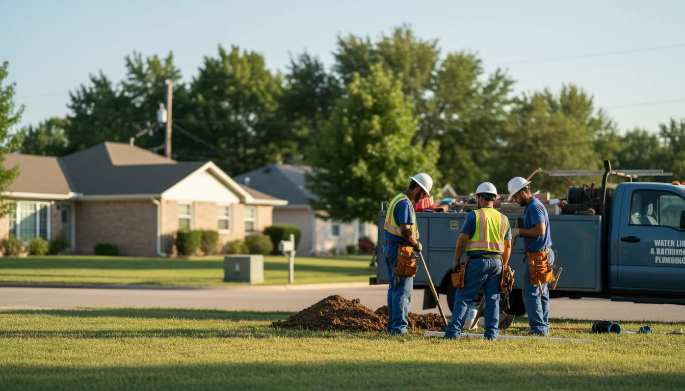 Residential water line and bathroom plumbing service in Ralston, WY